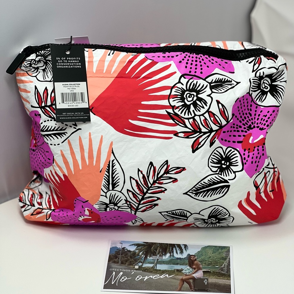 Aloha Collection Mid Okika Pouch Bag Floral PERFECT POUCH FOR ANYTHING